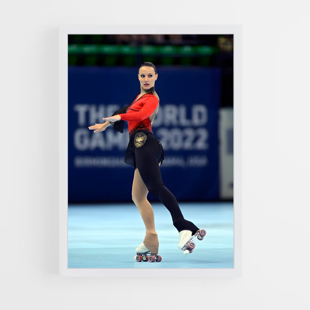 Poster Roller Girl Red (vue 3)